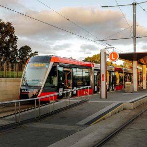 Lightrail near The Kensington