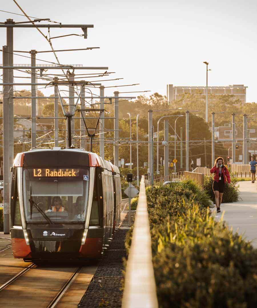 Light Rail near The Kensington